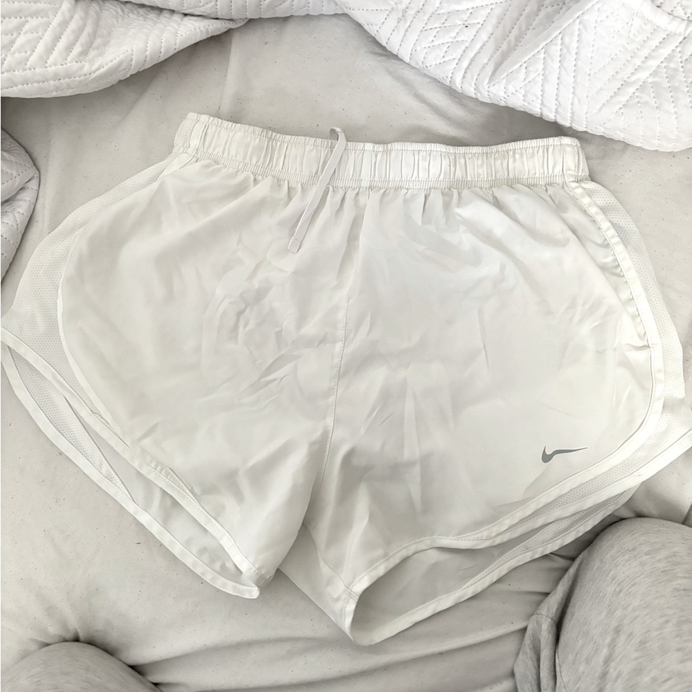 White Nike Dri-Fit shorts